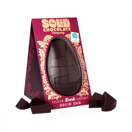 Front of Solid Belgian Dark chocolate egg